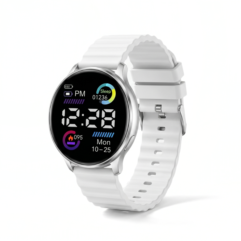 GlowFit – Rond LED Sporthorloge met Siliconen Band