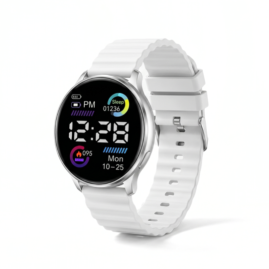 GlowFit – Rond LED Sporthorloge met Siliconen Band