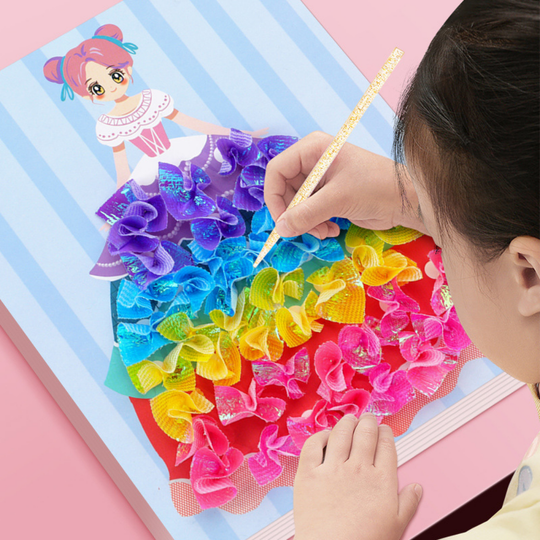 <font dir="auto" style="vertical-align: inherit;"><font dir="auto" style="vertical-align: inherit;">Livre de stickers créatifs pour filles, peinture à la main, tamponnage de princesse, bricolage, jouet éducatif</font></font>