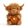CozyCow – Ademende Highland Koe Slaapknuffel met Licht & Geluid