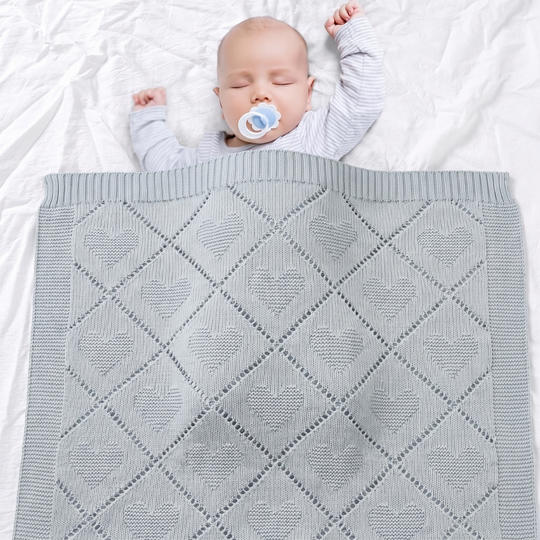 CozyCotton – Soft Cotton Knitted Baby Blanket, Cosy Comfort for Babies