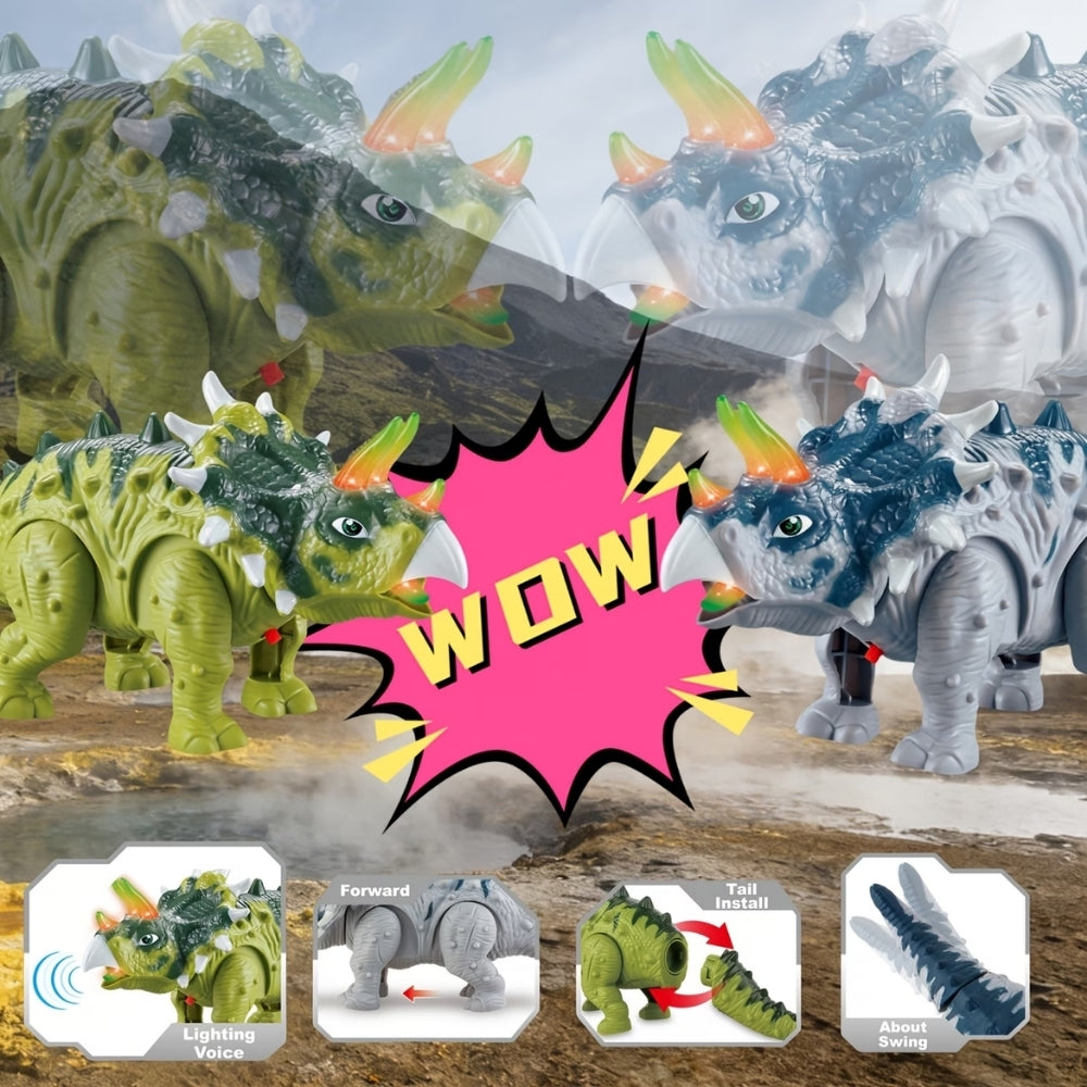 DinoHoorn – Lopende Speelgoeddinosaurus met Licht en Geluid