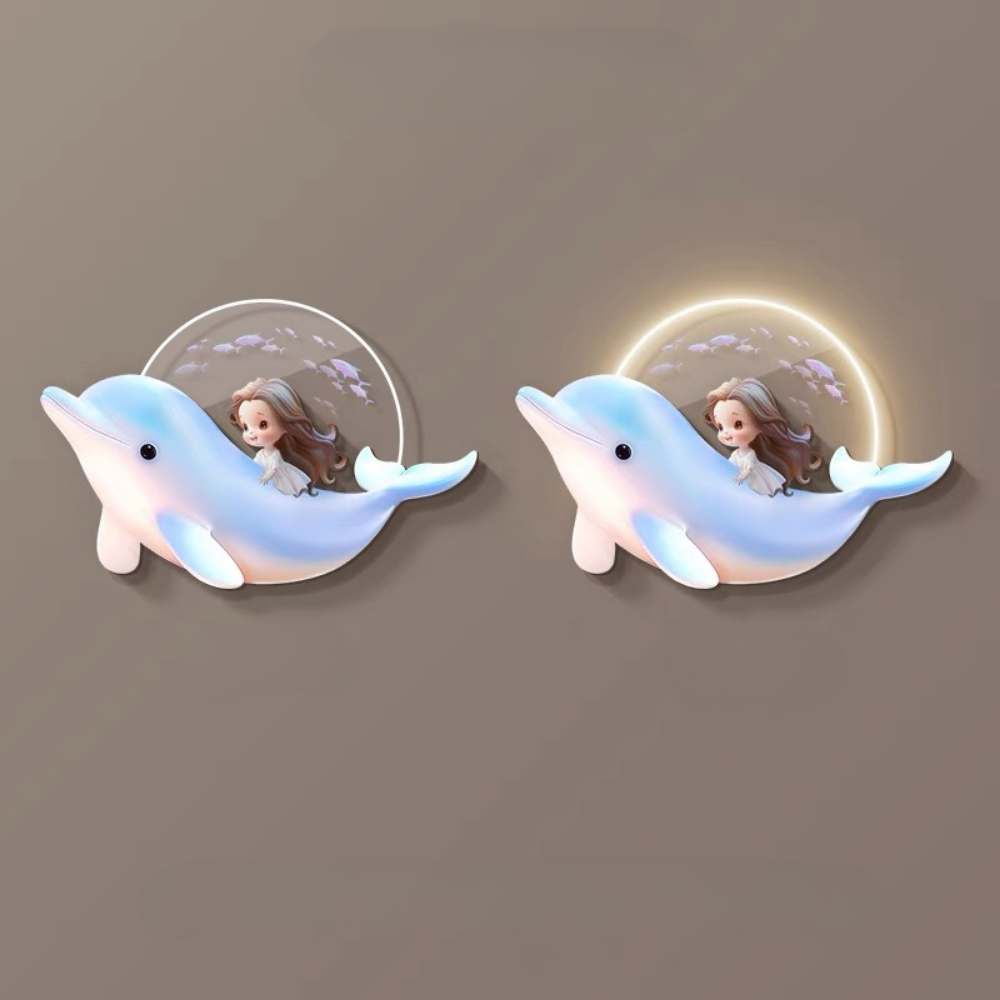 DolphinDream – Dolfijn Wandlamp voor Kinderkamer