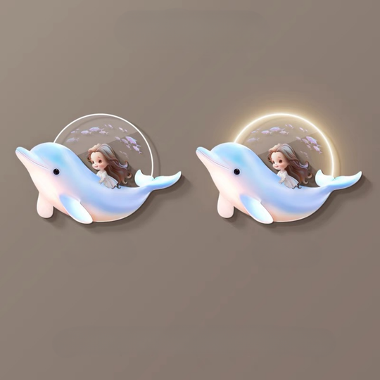 DolphinDream – Dolfijn Wandlamp voor Kinderkamer