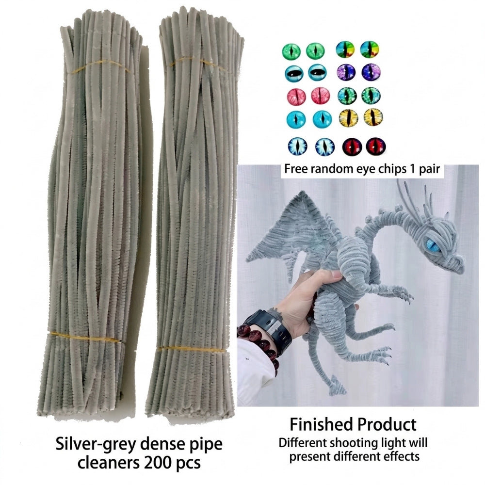 <font dir="auto" style="vertical-align: inherit;"><font dir="auto" style="vertical-align=" inherit>Kit de matériel pour poupée dinosaure en cure-pipe torsadé, matériaux de bricolage, bandes de peluche, cure-pipes créatifs en gros</font></font>