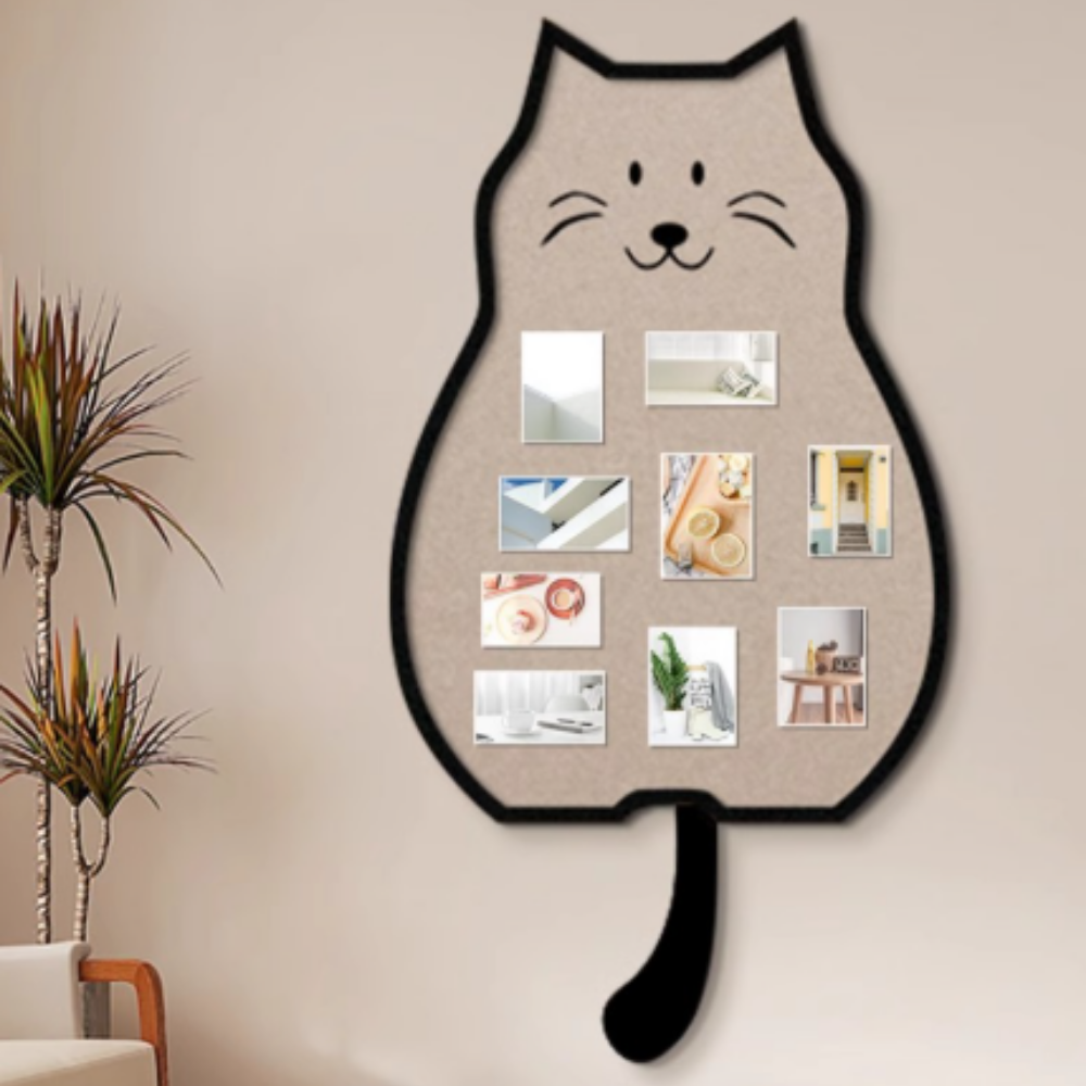 MemoCat – Tableau Photo en Feutre avec Motif Chat