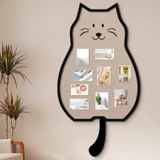 MemoCat – Tableau Photo en Feutre avec Motif Chat