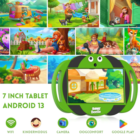 KidoTab – Kinder Tablet met Schokbestendige Hoes en Ouderlijk Toezicht (Android 13)