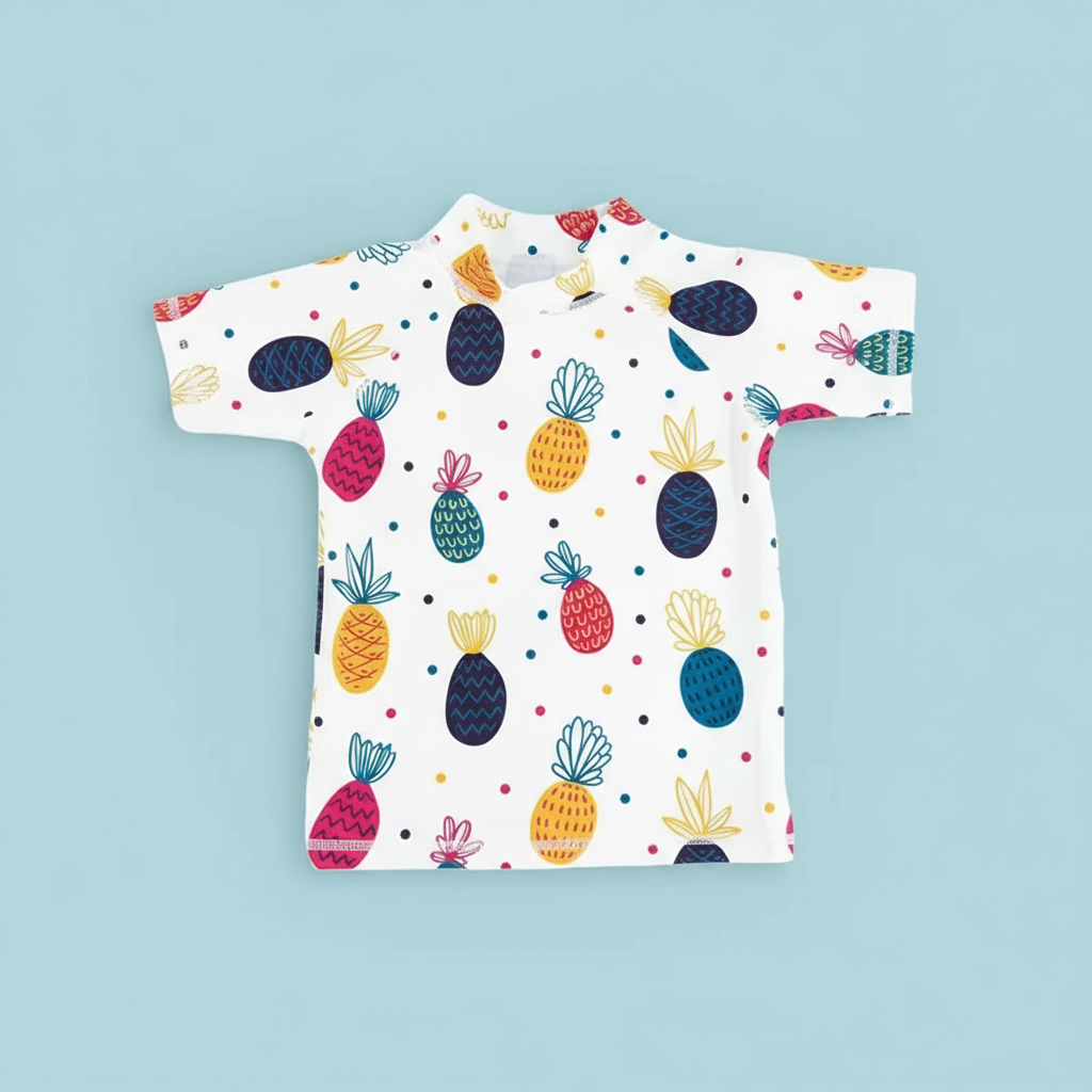 SunVibe – Anti-UV Kinder Zwemshirt met Korte Mouwen