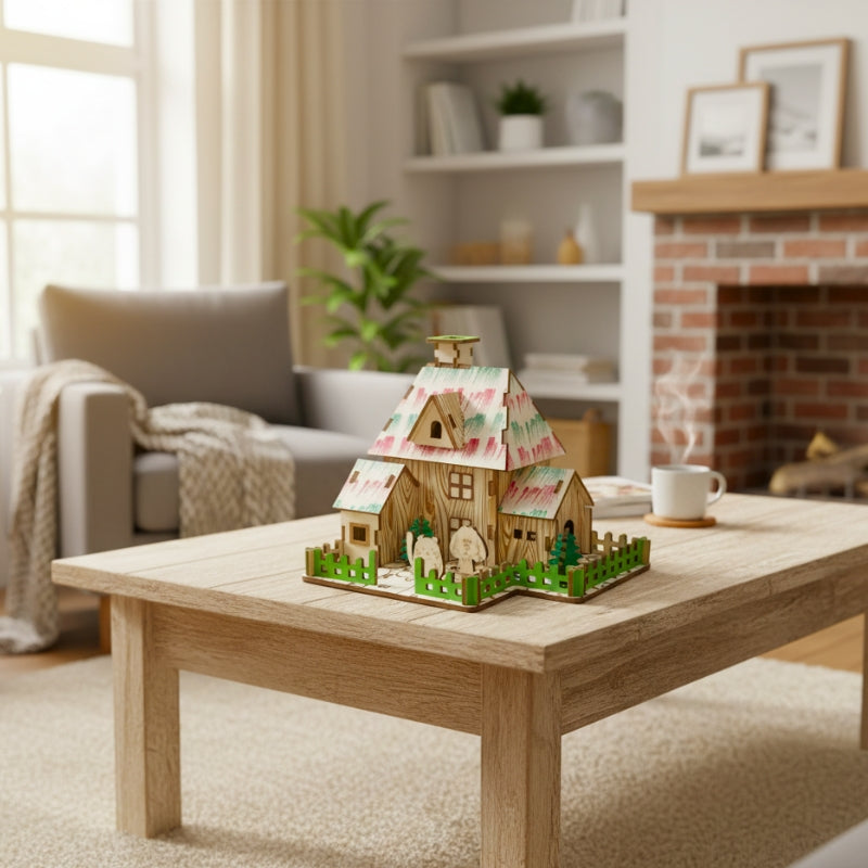 WizardHut – 3D Houten Bouwpuzzel Tovenaars Hut