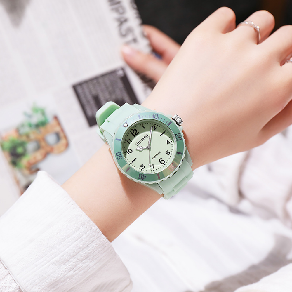CandyTick – Pastel Quartz Horloge met Siliconen Band