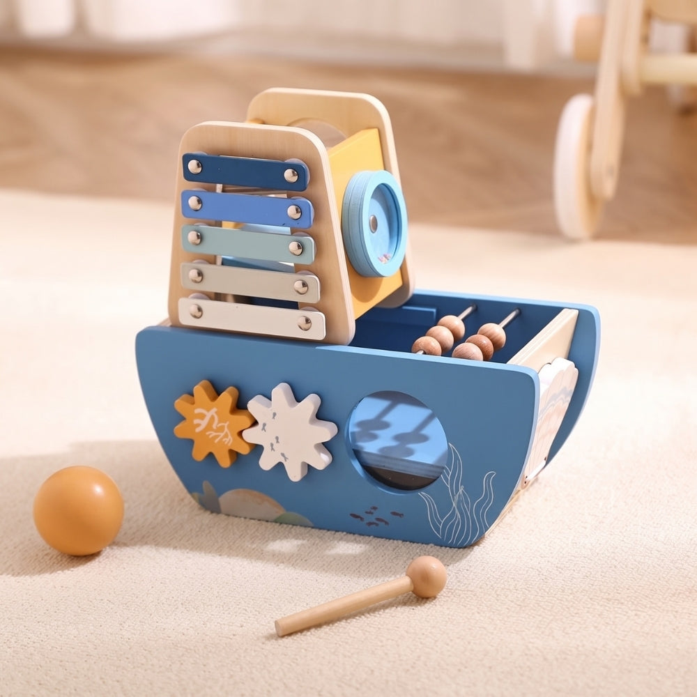 PiratePlay – Houten Piratenschip 5-in-1 Speelset
