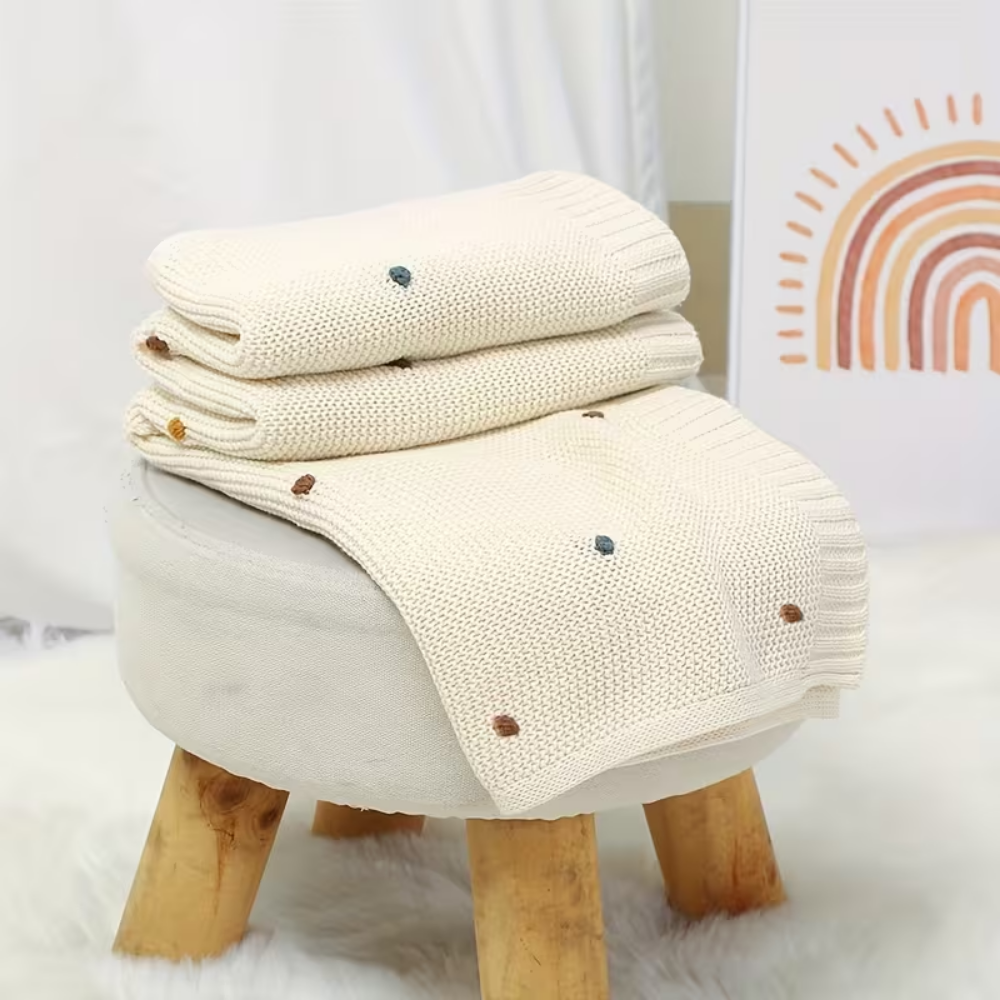 CozyCotton – Zachte Katoenen Gebreide Deken – Comfort voor Baby’s