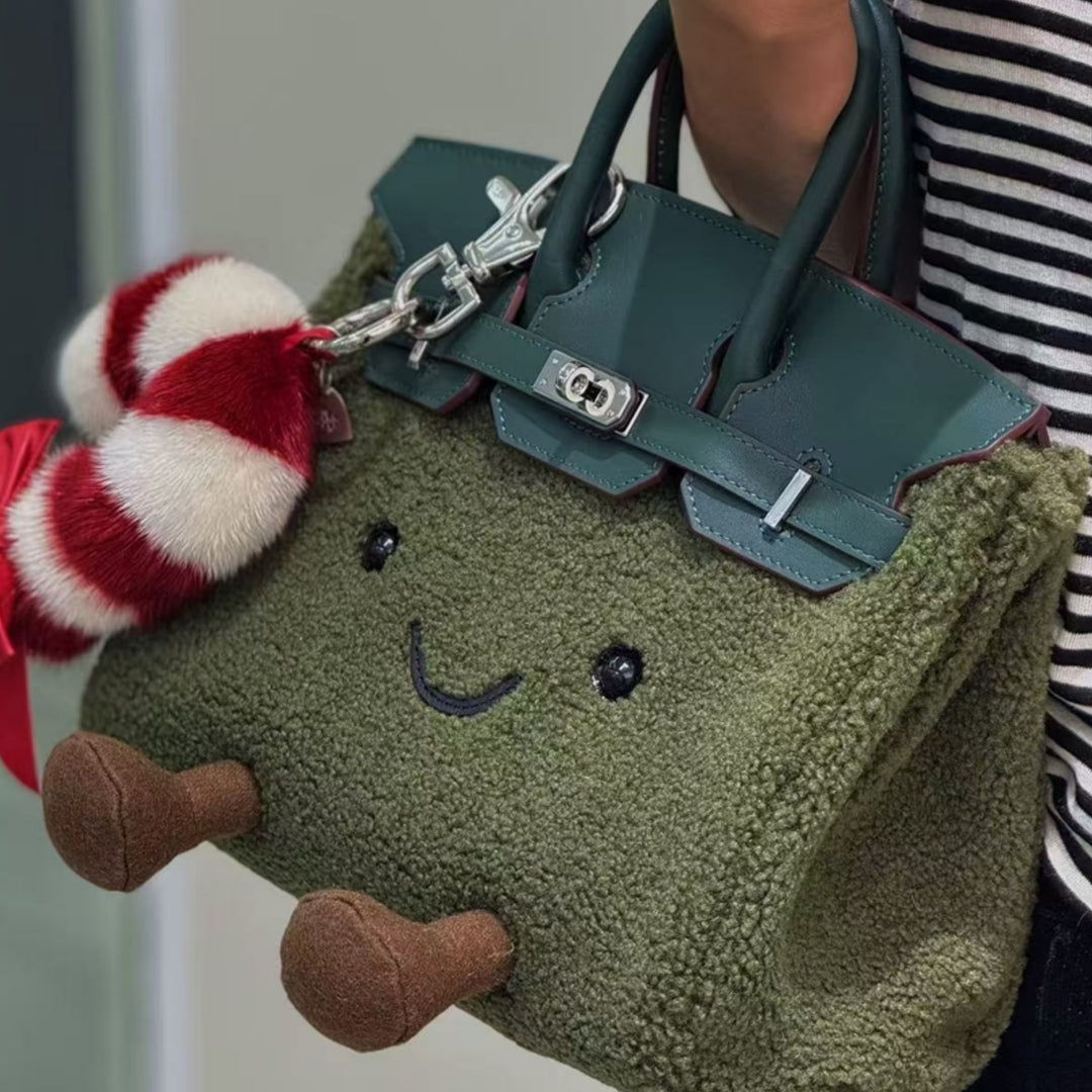ClassicPurse – Bolsito de Peluche con Carita en Colores Clásicos
