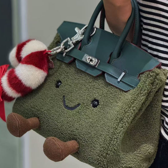 ClassicPurse – Bolsito de Peluche con Carita en Colores Clásicos