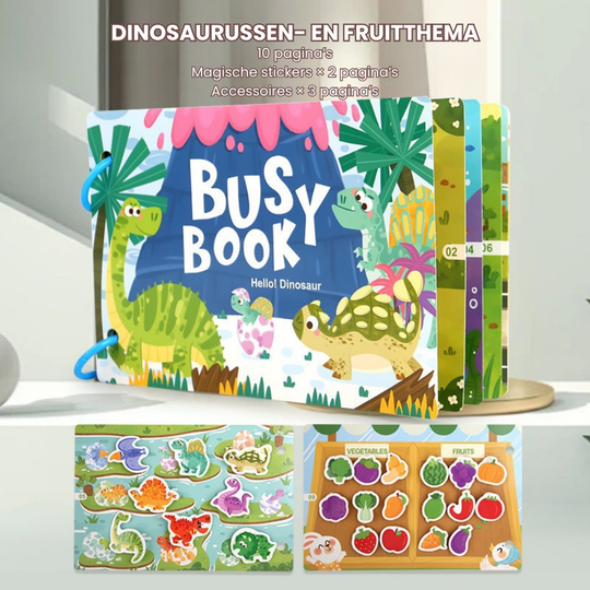 QuietLearn – Montessori Busy Book met Herbruikbare Stickers