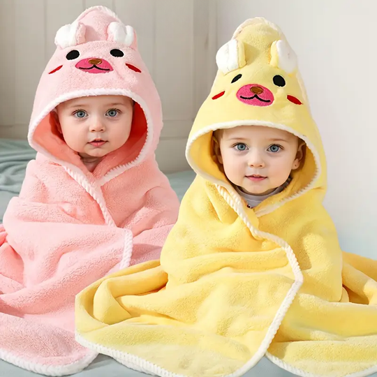 CuddleCape™ – 2-Pack Baby Badcape met Dierprint