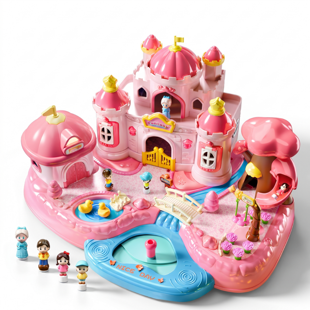 CastleDream – Magnetisch Poppenhuis met 4 Poppen