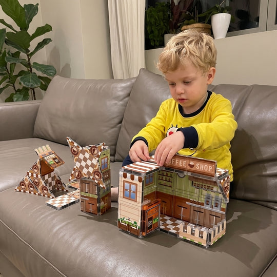 CoffeeBuild – Magnetische Bouwset met Koffiewinkel