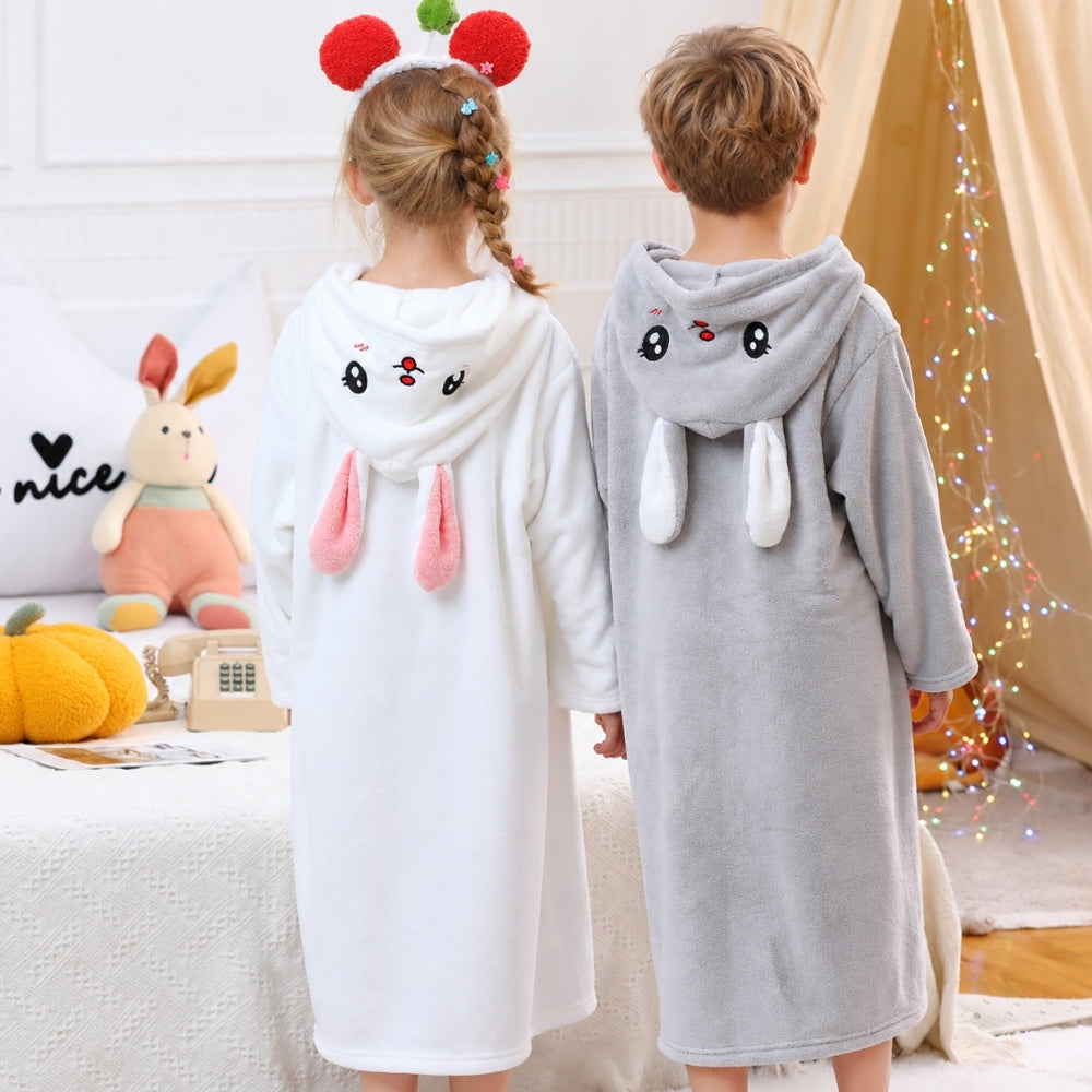 <font dir="auto" style="vertical-align: inherit;"><font dir="auto" style="vertical-align: inherit;">Cape pour enfants, serviette de bain, peignoir lapin, cape longue en polaire corail mignonne et épaisse de classe A pour enfants avec capuche</font></font>