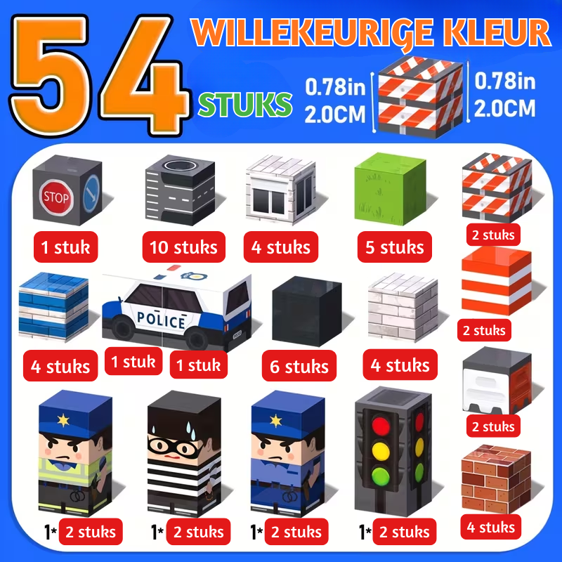 MagnaBuild™ – 54/84/100 Stuks Compacte Magnetische Blokken