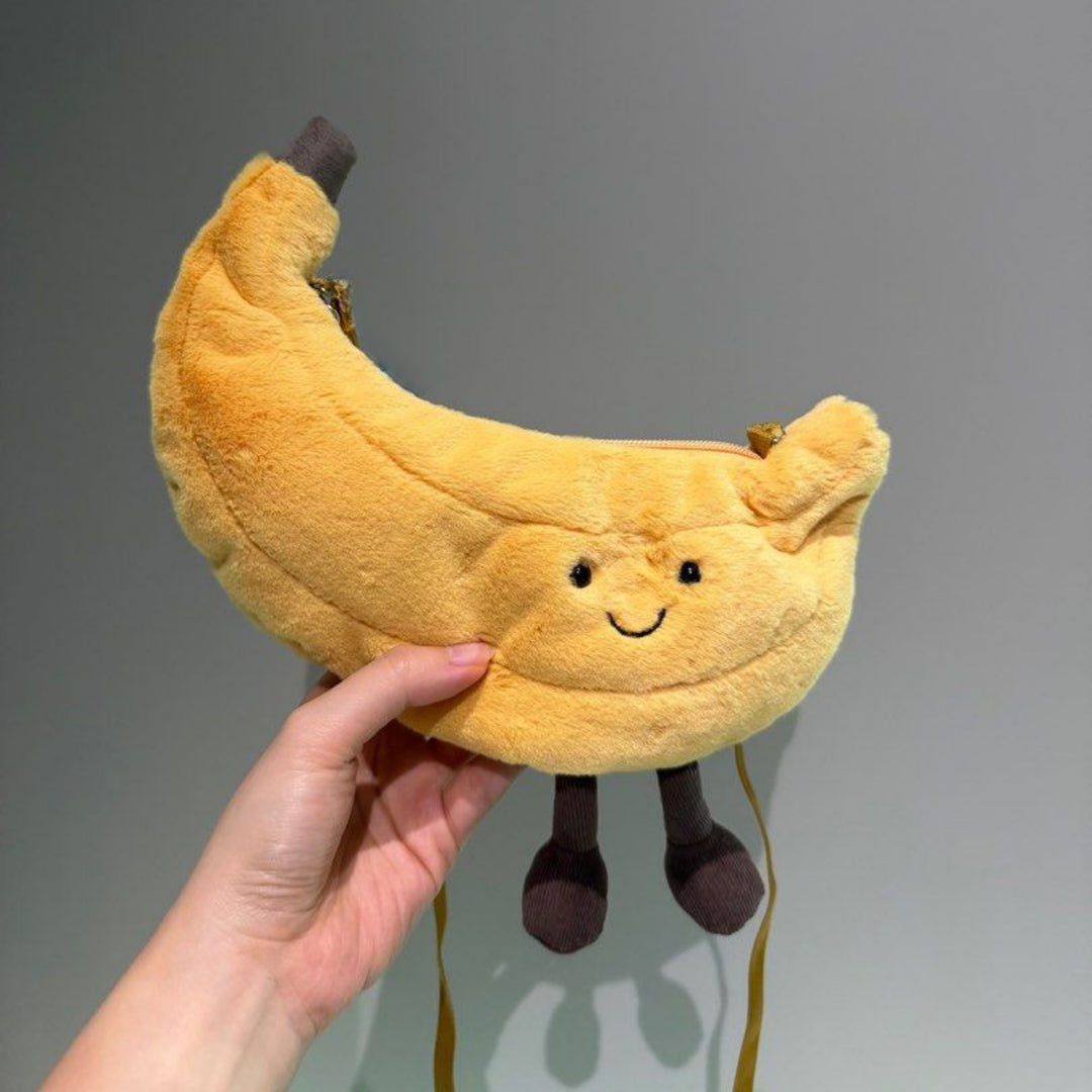 SnackBag – Pluche Schoudertasje Avocado, Toast & Watermeloen