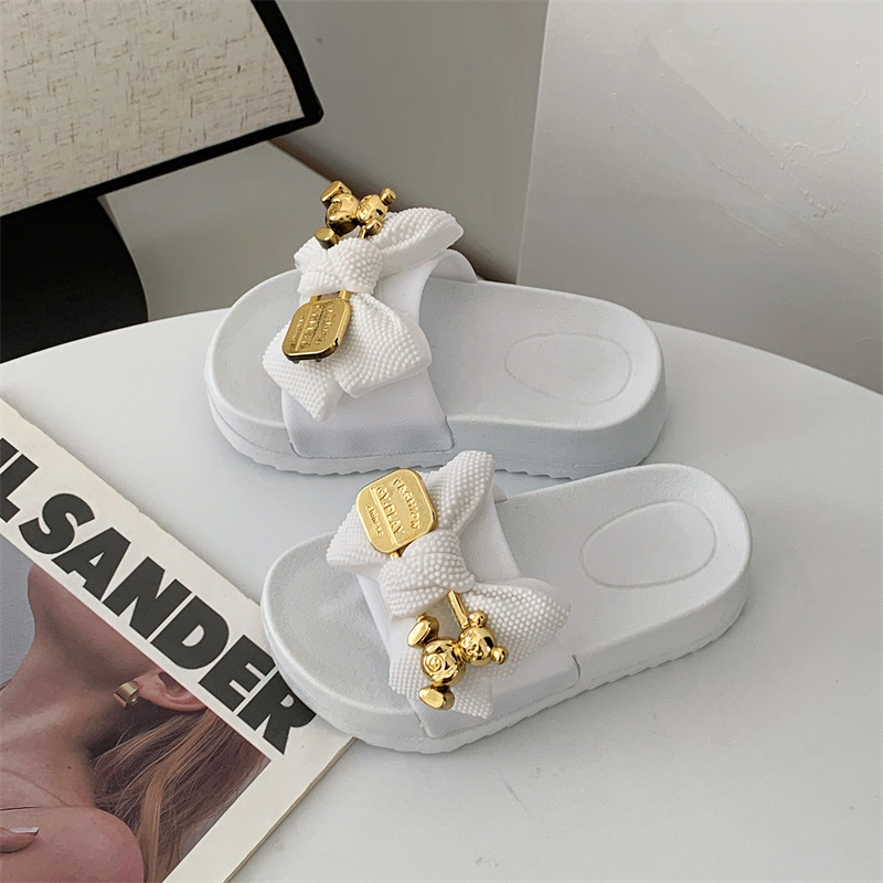 BowBear – Cartoon Strik en Beer Kinderslippers