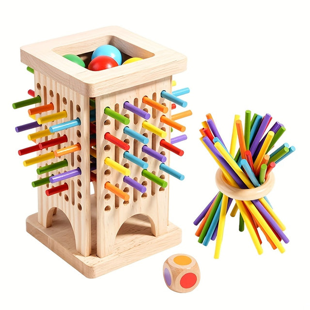 Milo’s Magic Tower – 3-in-1 Wooden Stick Game