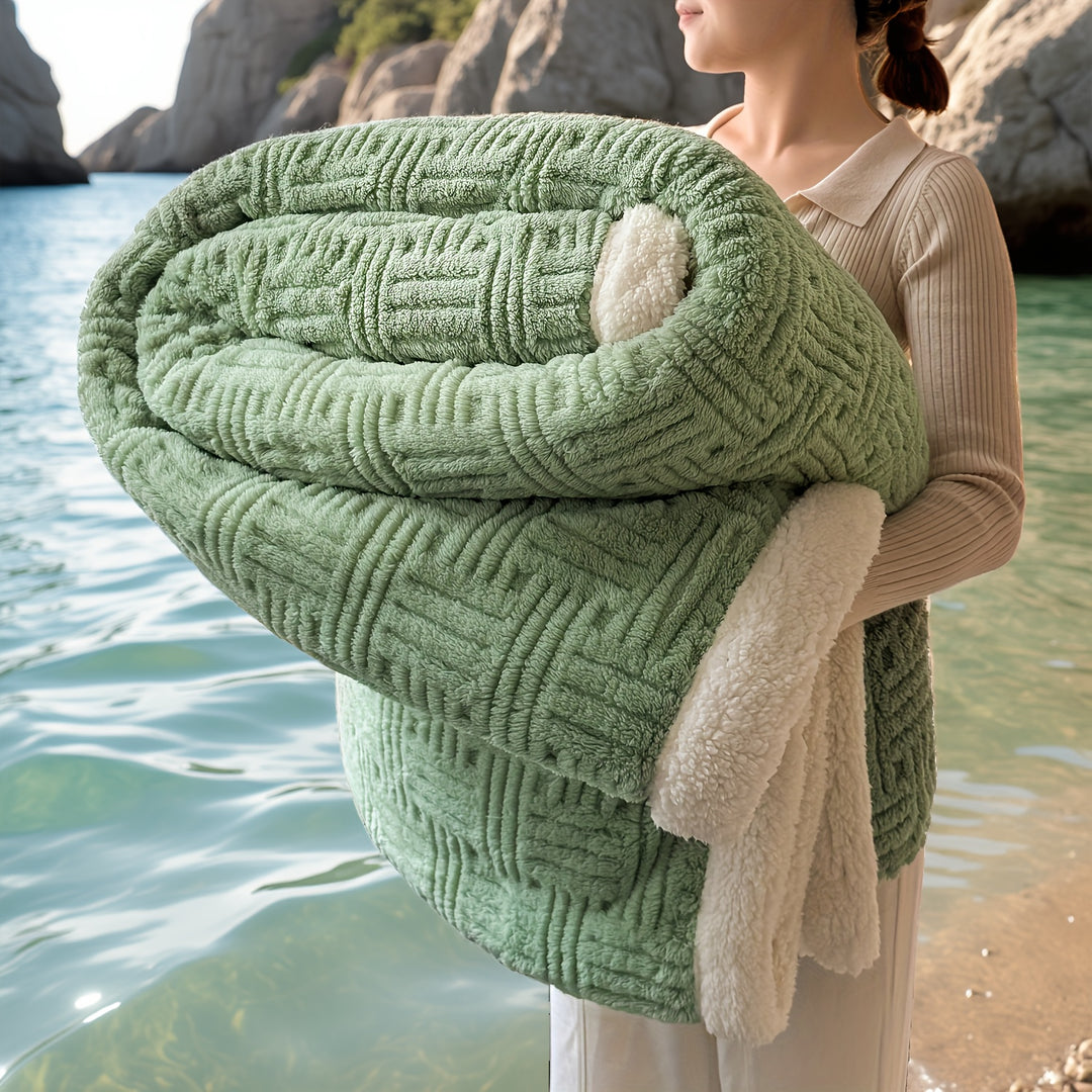 GeoSherpa™ – Omkeerbare Sherpa Deken – Verdikte Taffeta Plaid