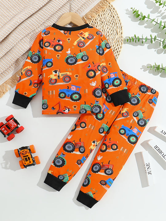 SpeedyDream™ – Jongens Pyjama Set – Auto Print & Comfortabel