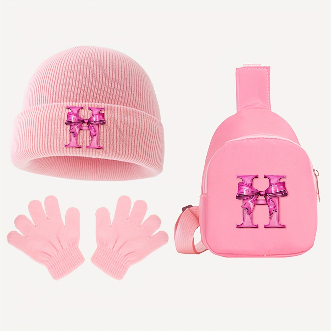 PinkCharm™ – Meisjes Winter Giftset – Muts, Handschoenen & Borstzak
