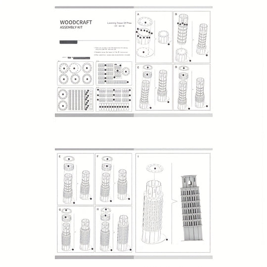 PisaCraft™ – 3D Houten Toren van Pisa Puzzel