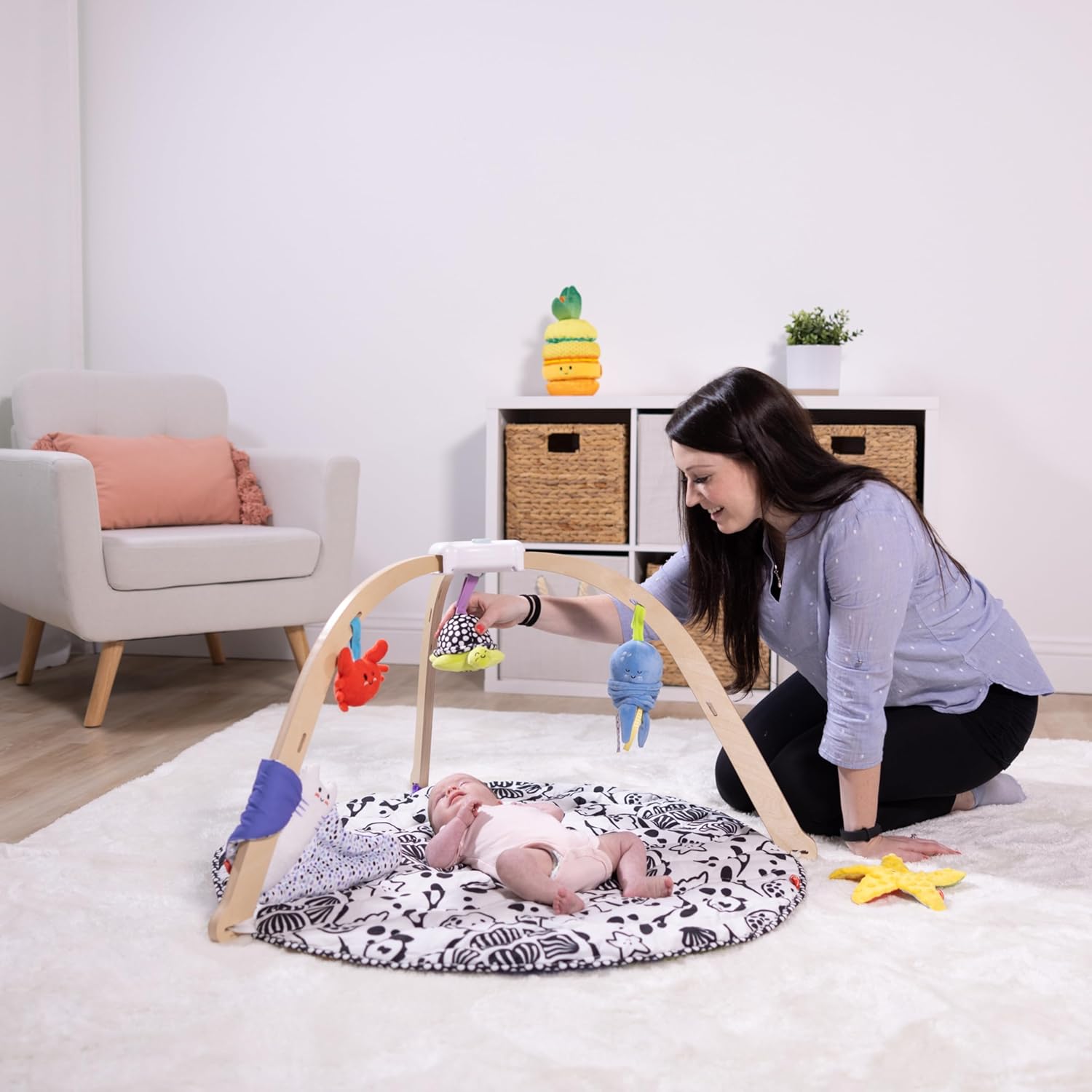 OceanPlay™ - Træbabygym med pædagogisk legemåtte 