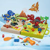 Handykid™- Bouwspeelgoed Set – Creatief Educatief Speelgoed met Werkende Gereedschappen en Dino-ontwerpen