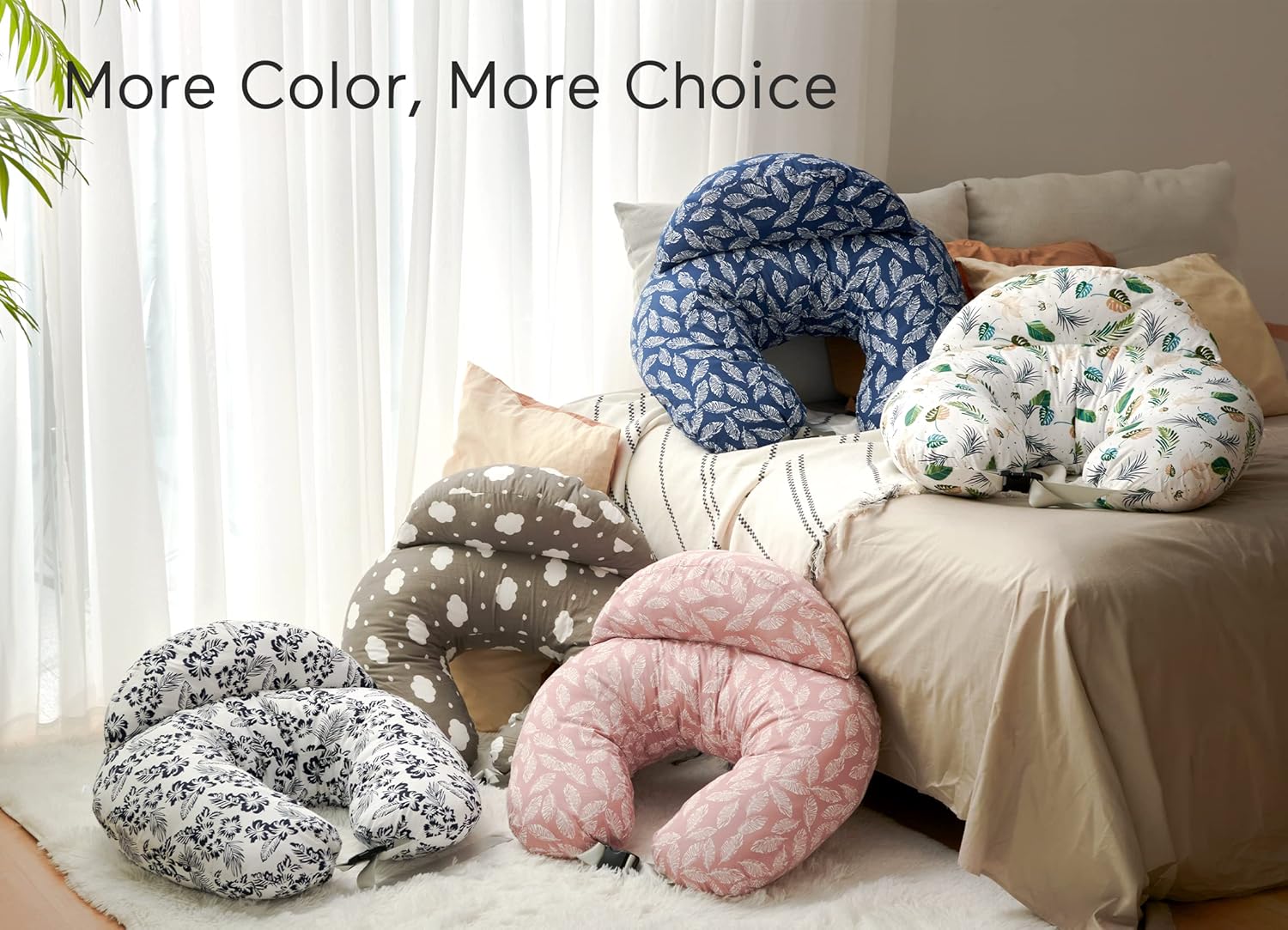 CuddleNest™ – Verstelbaar Voedingskussen met Tailleband – Comfortabele Ondersteuning voor Moeders