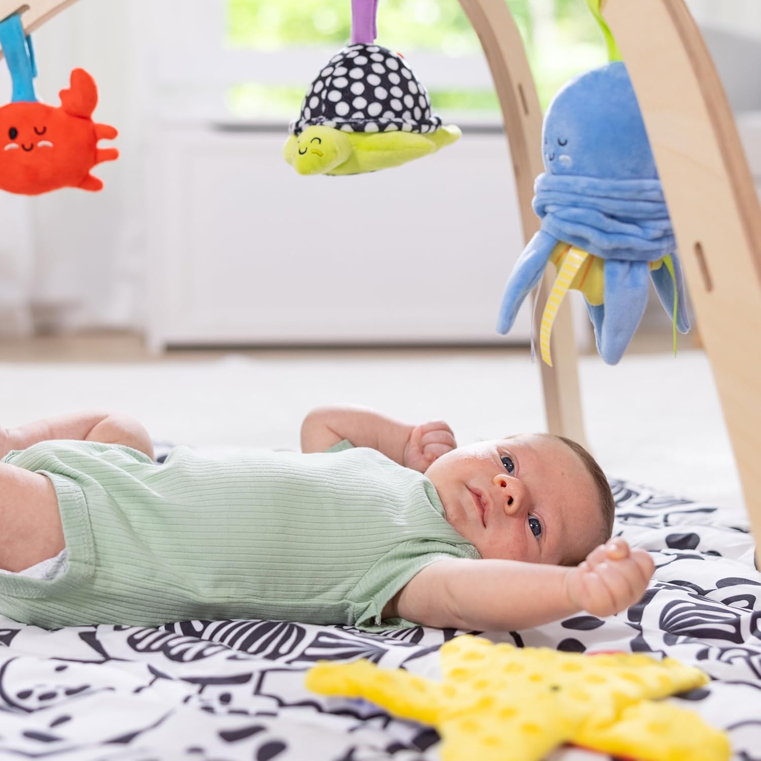 OceanPlay™ - Træbabygym med pædagogisk legemåtte 