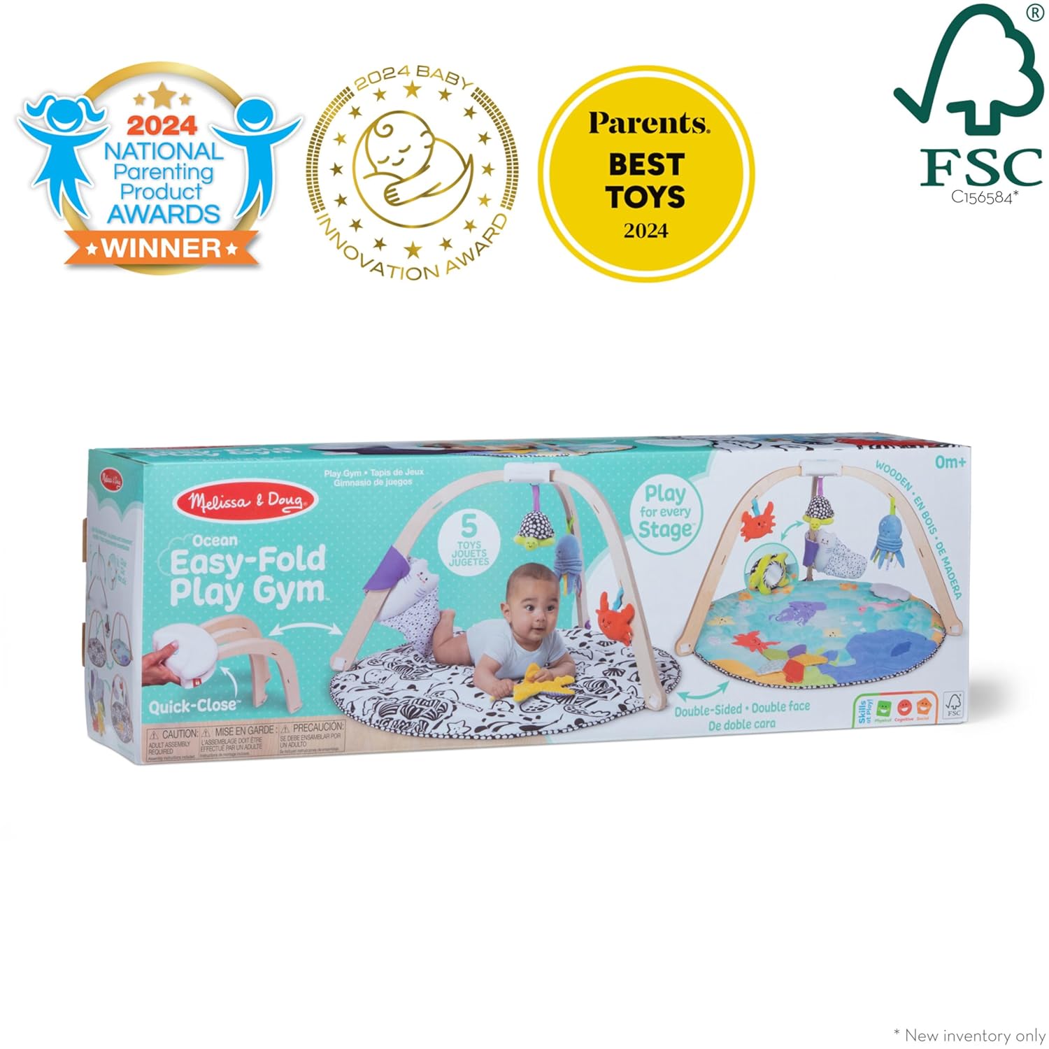 OceanPlay™ - Træbabygym med pædagogisk legemåtte 