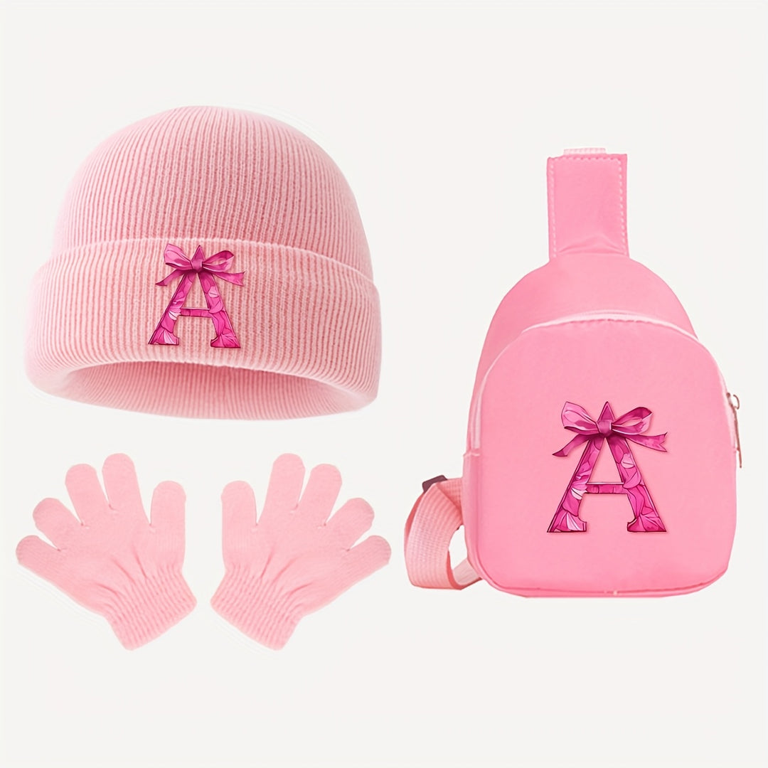 PinkCharm™ – Meisjes Winter Giftset – Muts, Handschoenen & Borstzak