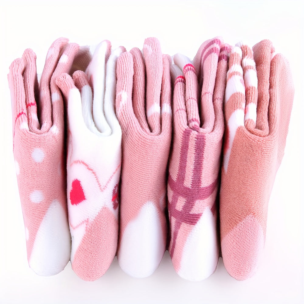 WarmToeKids™ – 5-Pack Meisjes Winter Sokken Set – Dikke Gebreide Sokjes