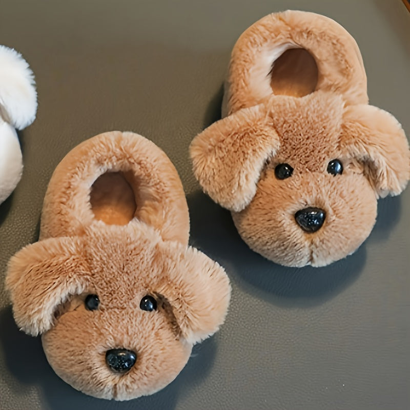 PuppyPaws – Warme Fleece Schattige Hondenpantoffels voor Kinderen