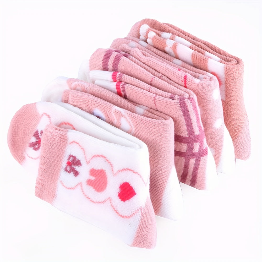 WarmToeKids™ – 5-Pack Meisjes Winter Sokken Set – Dikke Gebreide Sokjes