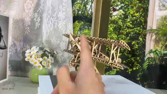 SkyCraft™ – 3D Houten Vintage DIY Vliegtuig Puzzel