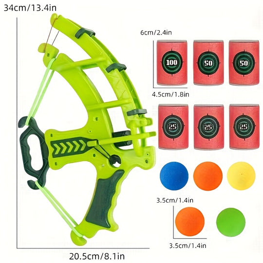 ArrowFun™ – 12-delige Interactieve Boogschietset met Targets & Gekleurde Ballen