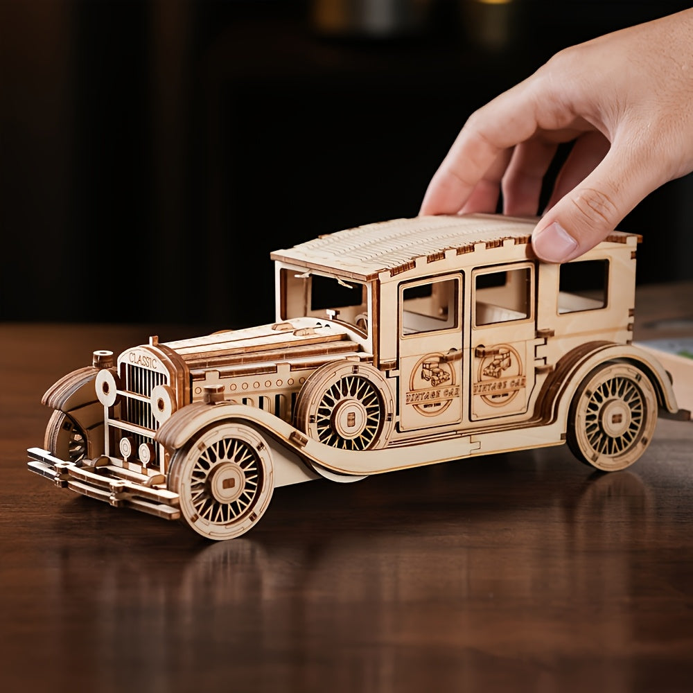 RetroRide™ – 3D Houten Vintage Auto Puzzel