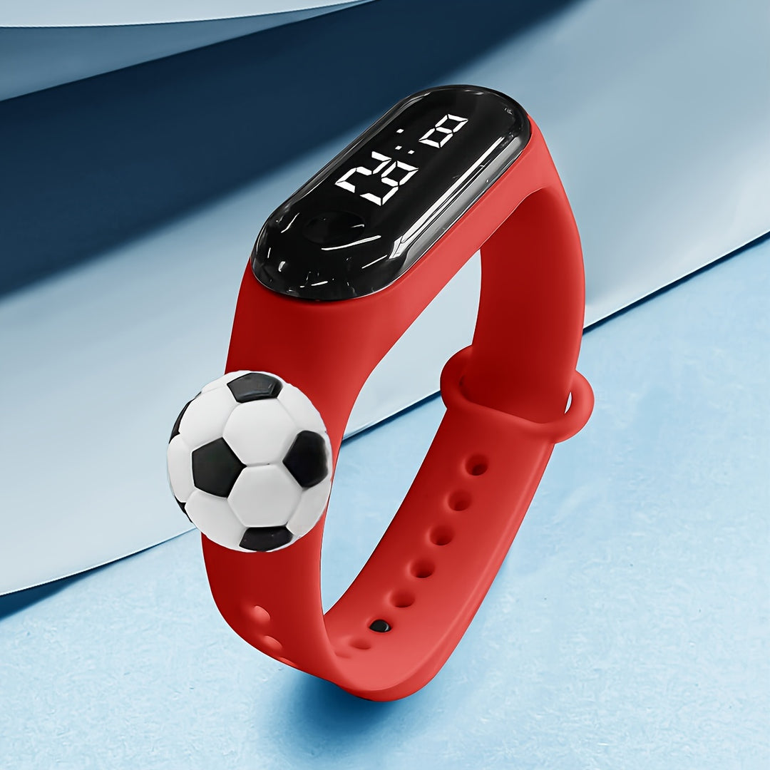 SoccerTime – LED Digitaal Kinderhorloge – Sportieve Voetbal Armband