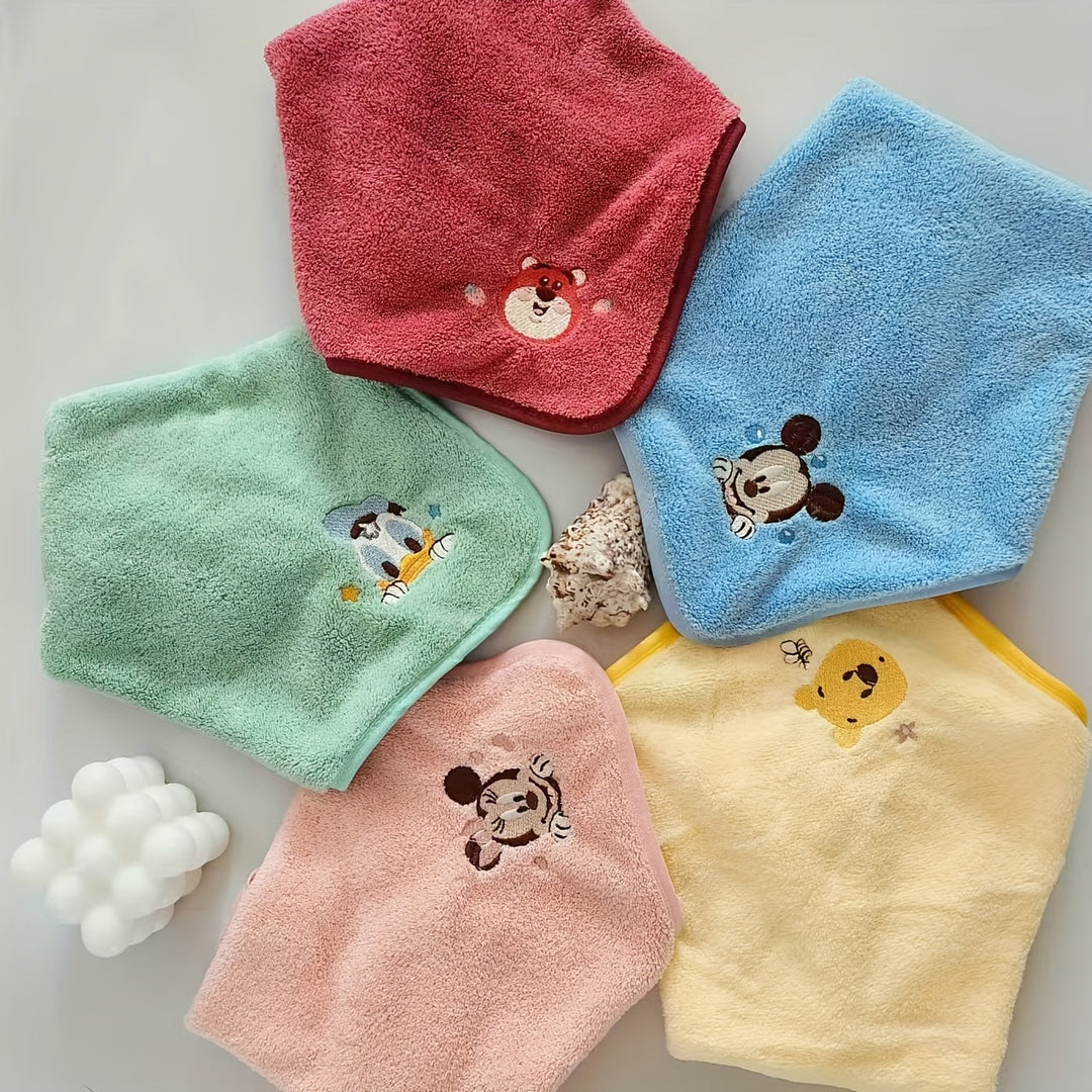 DisneyTowels™ – 5-delige Zachte Coral Fleece Cartoon Washcloth Set
