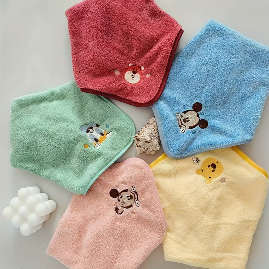 DisneyTowels™ – 5-delige Zachte Coral Fleece Cartoon Washcloth Set