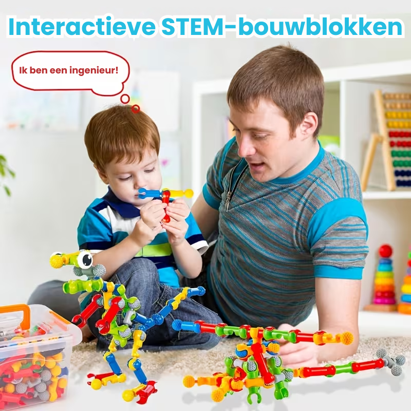 BuildoMax™ – 132 stuks Educatief STEM Bouwspeelgoed