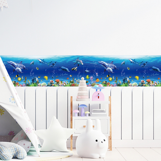 OceanVista – Kleurrijke Onderwater Muursticker