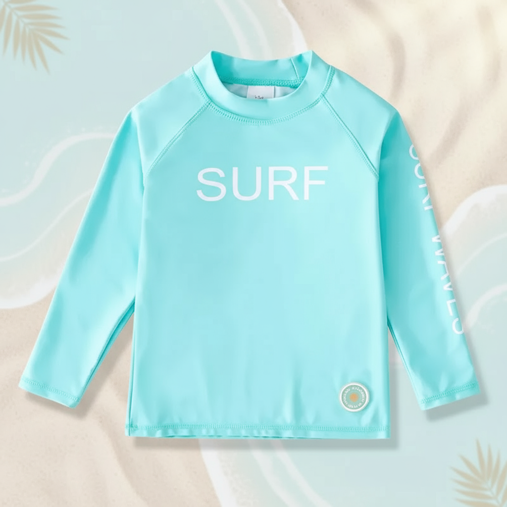 WaveGuard – Kinder Surfshirt met Lange Mouwen en UPF 50+